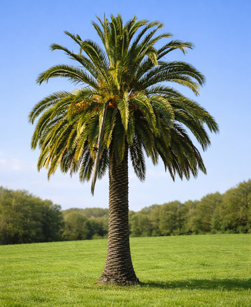 palmera afectada por la plaga del picudo rojo en gipuzkoa. primeros síntomas